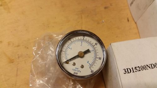 APG  3D15200ND01B60 Pressure Gauge lot of 2: 1-1/2&#034; face 1/8&#034;  connection