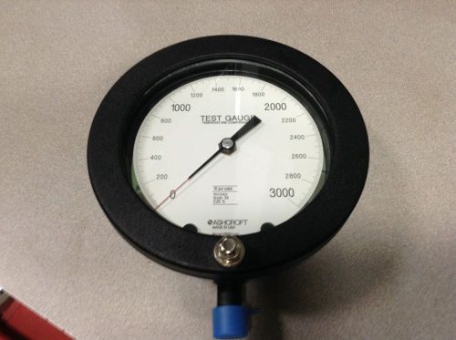 Ashcroft Test Gauge 0-3000 PSI 6&#034; Dial Excellent Condition 1/2&#034; NPT