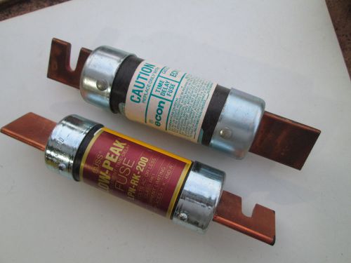 Bussman LPN-RK-200 Low Peak Fuse Class RK1 250VAC ECON ECN200 2-Fuses