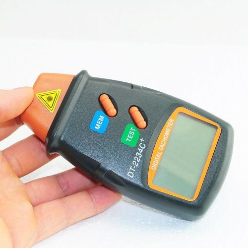 Digital lcd laser photo tachometer non-contact rpm meter measuring tool +bag aa for sale