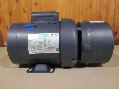 Leeson AC Brakemotor 111950.00, Model C6C17FK20K, 1/2 HP, 1725 RPM, PH1, FR 56C