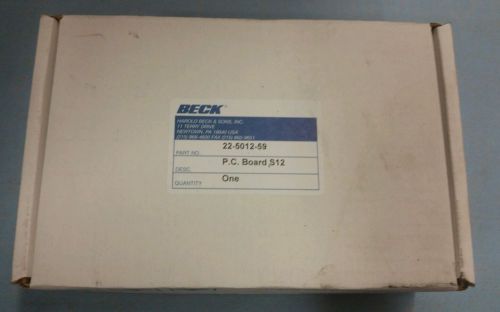 *NEW IN BOX*  BECK 22501259  PC CONTROL BOARD 22-5012-59