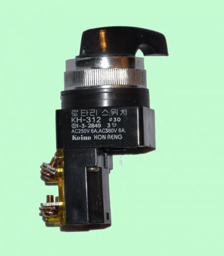 New hq 3 positions selector switch 250v-6a 380v 6a korea kh-312 for sale