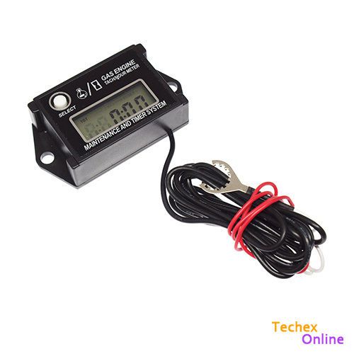 Tachometer Max RPM Recall LCD Display Go Kart Tach Hour Meter Digital Waterproof