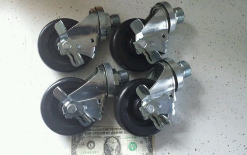 4&#034; casters with locks / threaded