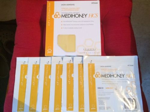 17 MEDIHONEY 4.3&#034; NON-STICK Patches #31644 Derma Sciences Hydrogel Honey Burn