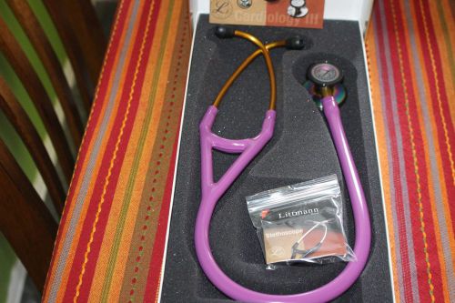 3M LITTMANN CARDIOLOGY III STETHOSCOPE RAINBOW-FINISH WITH LAVENDER TUBE 3158