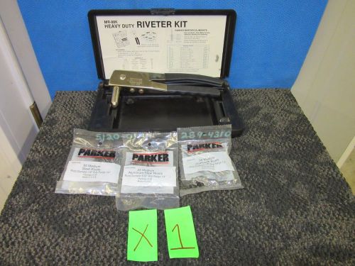 PARKER MR88 RIVETER TOOL KIT SLIM NOSE ALUMINUM STEEL 1/8&#034; 5/32&#034; 3/16&#034; MILITARY