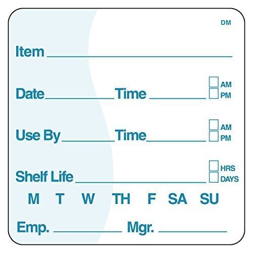 Daymark it112437 dissolvemark item/date/use by/shelf life dissolvable label, 2&#034; for sale