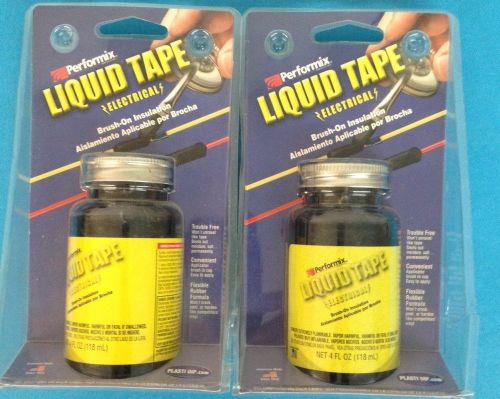 2 PERFORMIX LIQUID TAPE BLACK ELECTRICAL. 4 FL OZ EACH. 8 FL OZ TOTAL