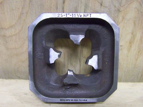 REED Block Pipe Thread Threading Cutting Die 4&#034; x 4&#034; 2S-1&#034; 11 1/2 NPT