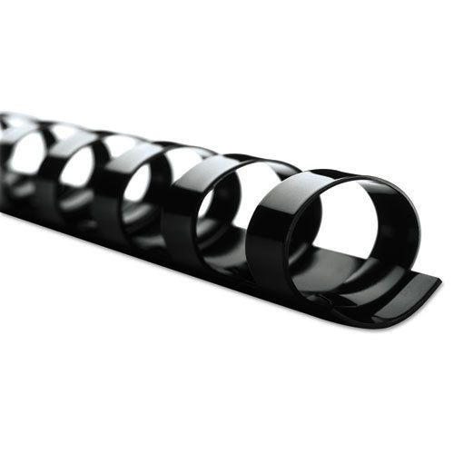 CombBind Standard Spines, 1/2&#034; Diameter, 85 Sheet Capacity, Black, 25/Box