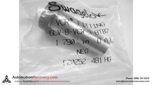 SWAGELOK 6LV-8-VCR-3-8TB7 316L VAR VCR FITTING, LONG TUBE, NEW*