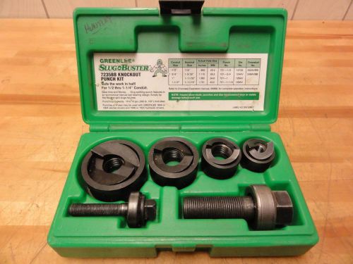 Nice Greenlee Slug Buster 7235BB knock out punch kit 1/2&#034; thru 1-1/4&#034; conduit