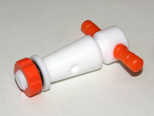 Kimax stopcock plug, ptfe, size #4 - 1:5 tapper, straight bore, orange handle for sale