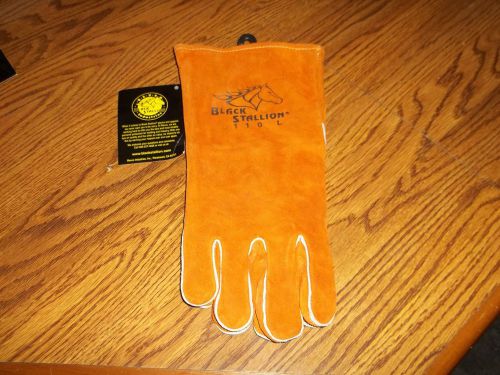 GENUINE REVCO BLACK STALLION STANDARD WELDING GLOVES, LRG  # 110 L, LIGHT ORANGE