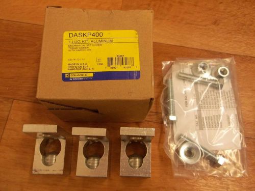 NIB Square D DASKP400 Lug Kit Aluminum Transformer 3 Lugs Set Screw Hardware NEW