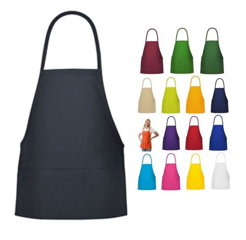 Wholesale 12 New STAIN RELEASE Commercial Restaurant Bib Aprons - 16 Colors