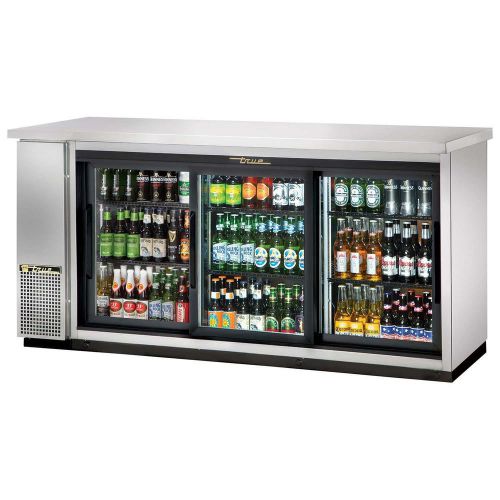 Back Bar Cooler Three-Section True Refrigeration TBB-24-72G-SD-S-LD (Each)