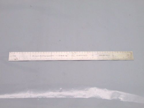 Vintage Brown &amp; Sharpe Stainless 6&#034; Ruler 599-321-604