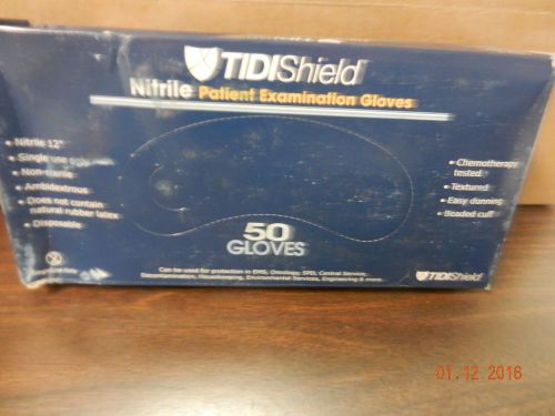 Tidishield #940002 nitrile exam glove powderfree medium dented boxsale  - 100pcs for sale