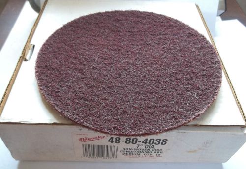 NOS Milwaukee 48-80-4038 7&#034; Dia. Conditioning Abrasive Disc Medium 10-Ct