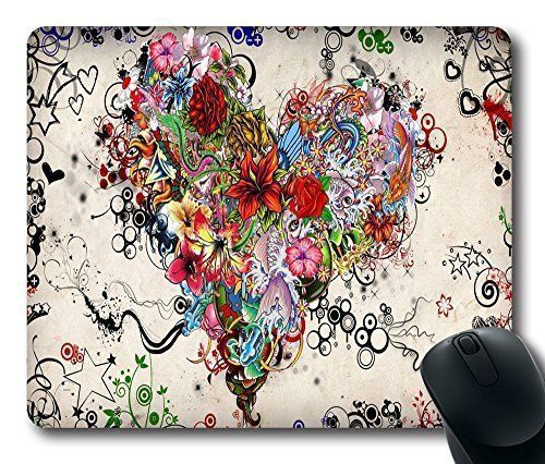 Tattoo heart Top Game Mouse Pad PC Computer Gaming Mousepad Fabric + Rubber M...