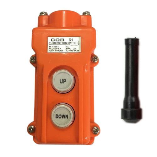 Hoist Crane Pendant Pushbutton Switch Up-Down Station Heavy Duty Rainproof  New