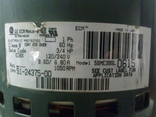 GE ECM MOTOR &amp; MODULE  5SME39SL0615, 02C302   (1082)