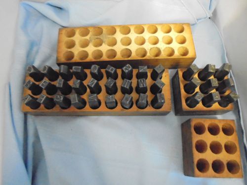 Young&#039;s 1/2&#034; steel  leather stamps  made in usa.  a-z &amp; plus 0-9 numbers nice for sale