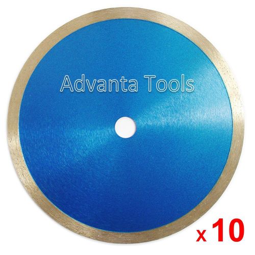 10PK 7” Continuous Rim Tile Diamond Saw Blade - Premium Grade