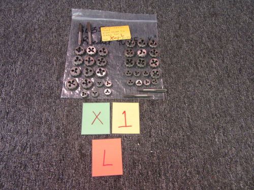 37 PC SNAP-ON TAP DIE SET STANDARD SAE METRIC MACHINE THREAD MALE FEMALE USED