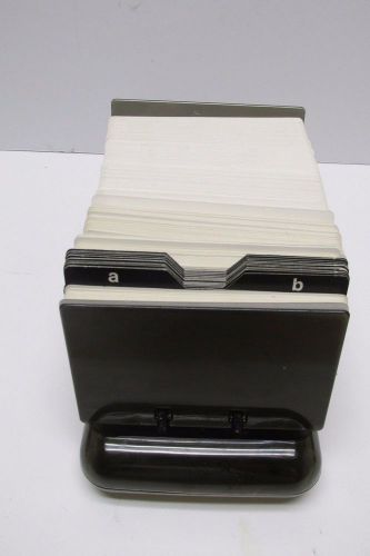 Rolodex Black Plastic Open Card File