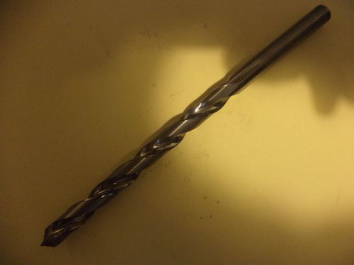 7/16&#034; DIA. 2 FLUTE FINE GRAIN SOLID CARBIDE COOLANT FED DRILL W. .437 DIA. SHANK