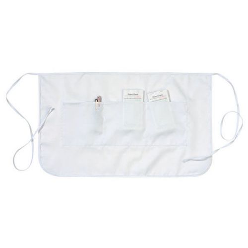 2 Reversible White  Half Bistro Aprons 30&#034;W x 18&#034;L Commercial Apron Server Apron