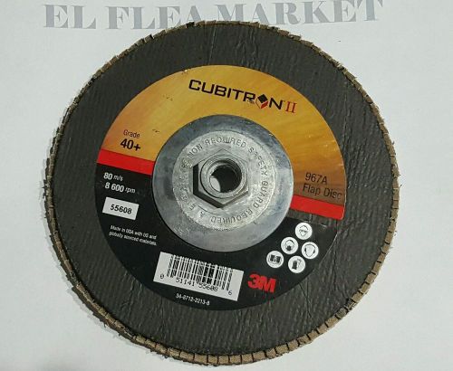 3M  40 + GRADE 7&#039;&#034; X 5/8&#034; 967A TYP 27 FLAP DISC CUBITRON II 1PC 051141556086