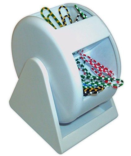 Closeoutservices Paper Clip Dispenser - White Plastic Ferris Wheel, 5