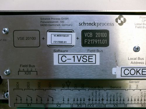 Schenck Process Discont PLC, VSE 20100, C-1VSE - New