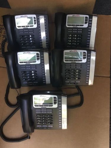 Allworx 9212 VoIP Phones Lot of 5 w/Handsets &amp; Stands Used Good Condition