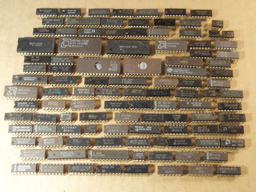 Lot vintage ic&#039;s: digital linear cmos ttl dtl electronic parts diy collectible for sale
