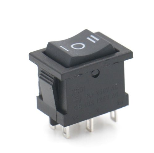 Rocker Switch ON/OFF/ON 3 Position AC 6A/250V 10A/125V 6 Pin DPDT Snap in Boat