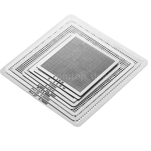 8pcs Mini Universal BGA Soldering Stencil Reballing Acessories 0.3mm-0.76mm E5E5