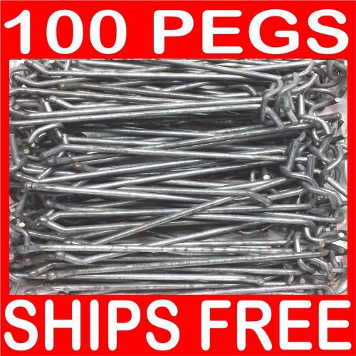 100 PEG HOOKS 6 INCH BOARD HANG DISPLAY RETAIL HANGER PEGBOARD TOOL GARAGE LOT