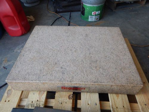 Starrett 947695 Crystal Pink Granite Surface Plate 24&#034; x 18&#034; Grade B Toolroom