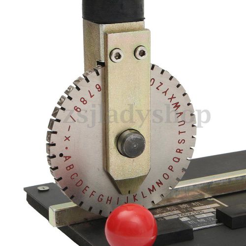 Manual Chromium Steel Embossing Machine Dog Tag Metal Plate Stamping Embosser