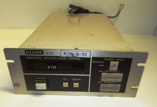 ULVAC G1-D6 IONIZATION VACUUM CONTROL