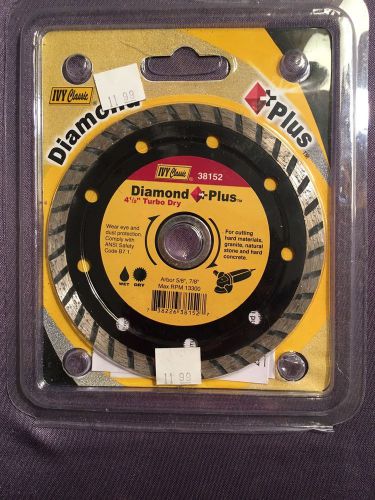 Ivy Classic 38152 4.5&#034; Turbo Dry Saw Blade Diamond Plus