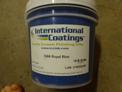 International Coatings 7666 Royal Blue plastisol ink 1 Gal