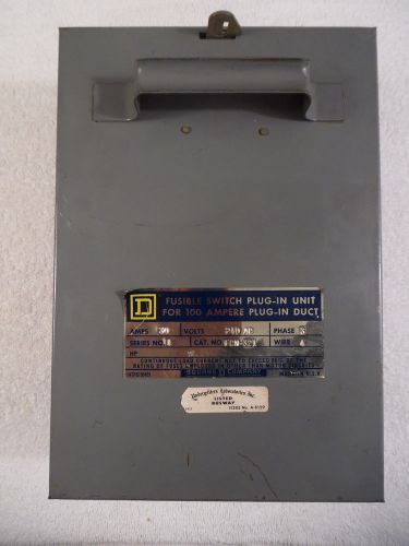 Square D Fusible Switch Plug-In Unit for 100 Ampere  FCN-321 30Amp 240Volt 16