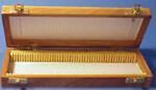 Wooden Microscope Slide Storage Box: Holds 50 Slides